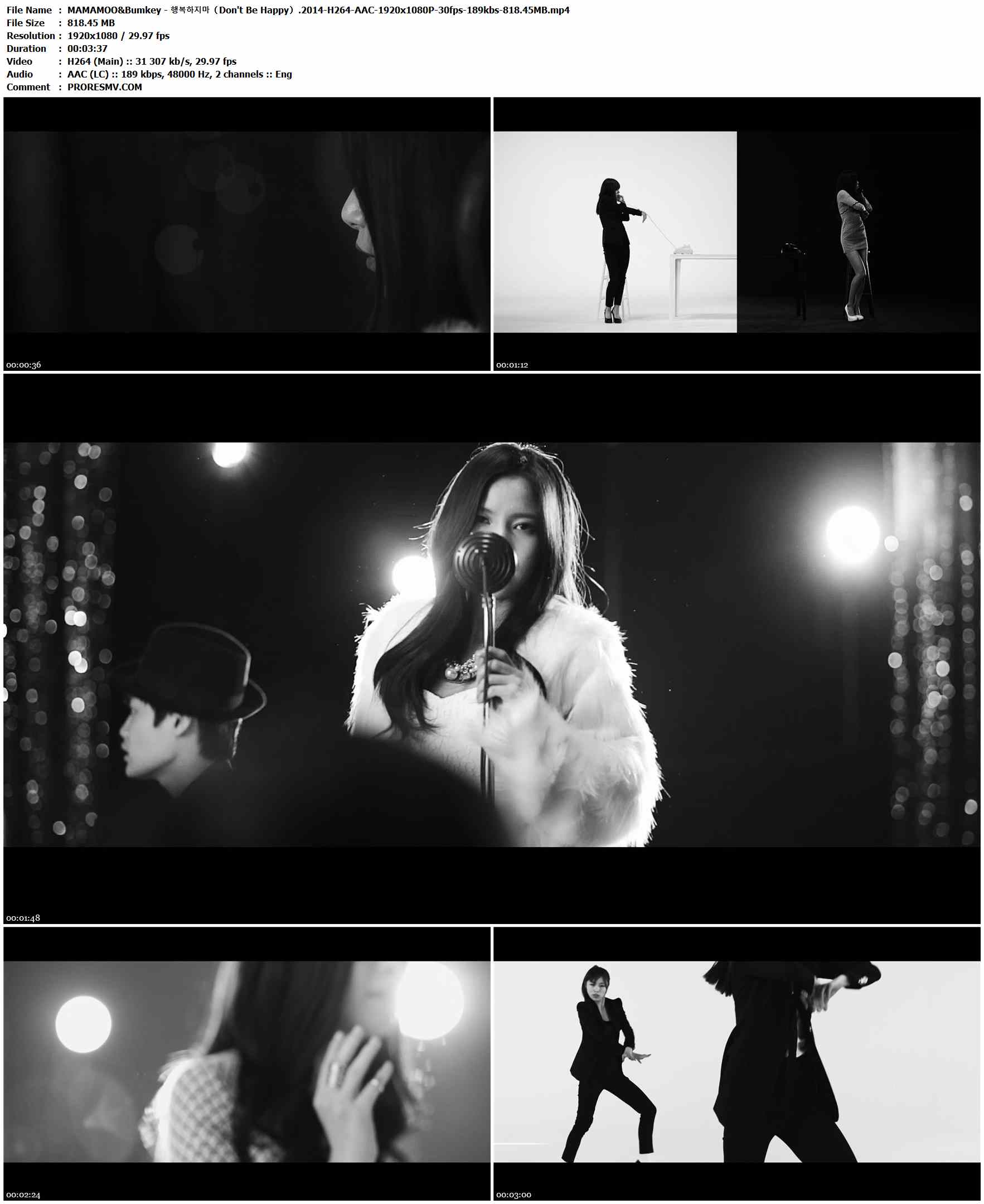 MAMAMOO&Bumkey - 행복하지마（Don't Be Happy）.2014-H264-AAC-1920x1080P-30fps-189kbs-818.45MB官方MV_高清MV